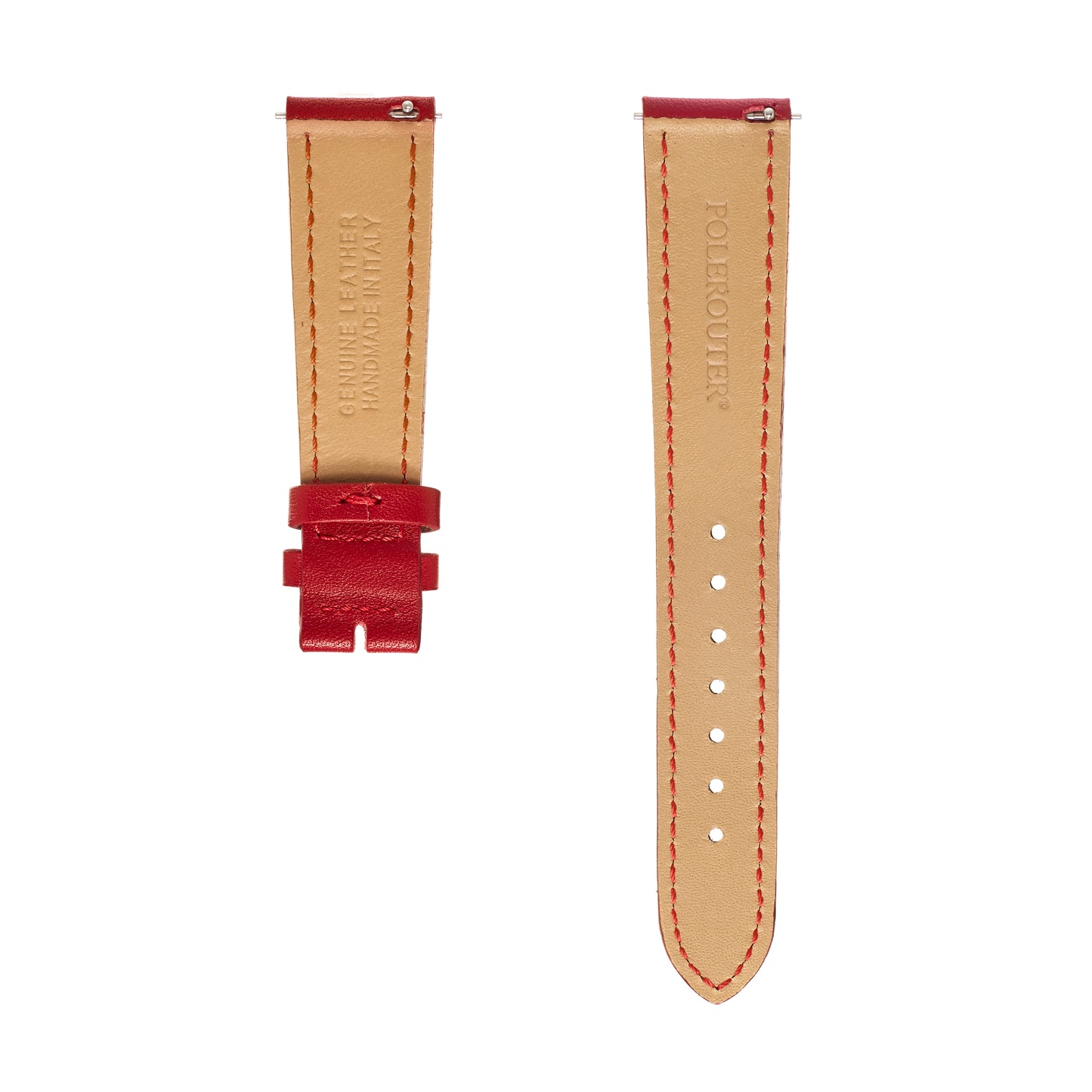 Polerouter® Watch Straps, Scarlet Calfskin
