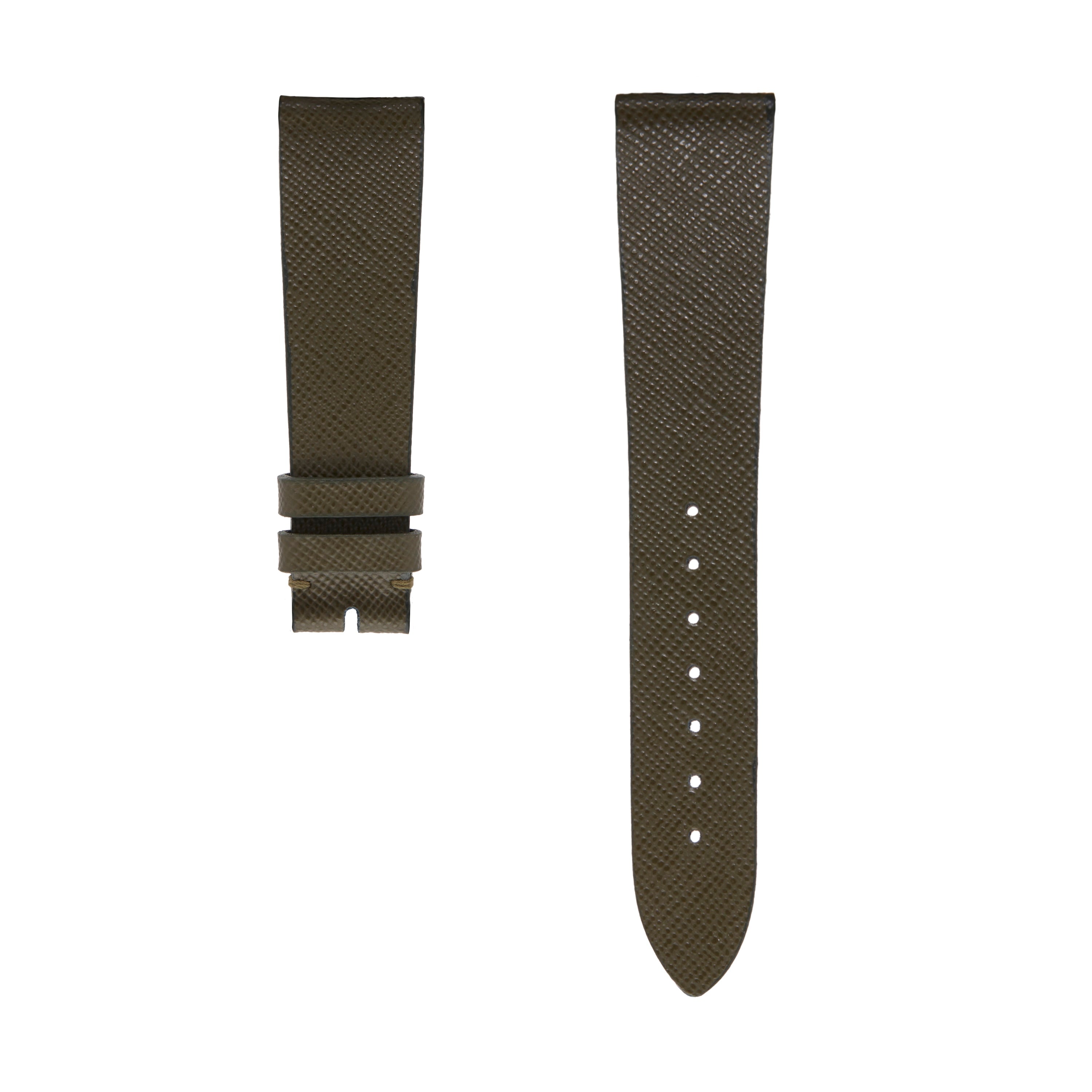 Watch Straps, Saffiano Leather in Hunter Green Massena LAB