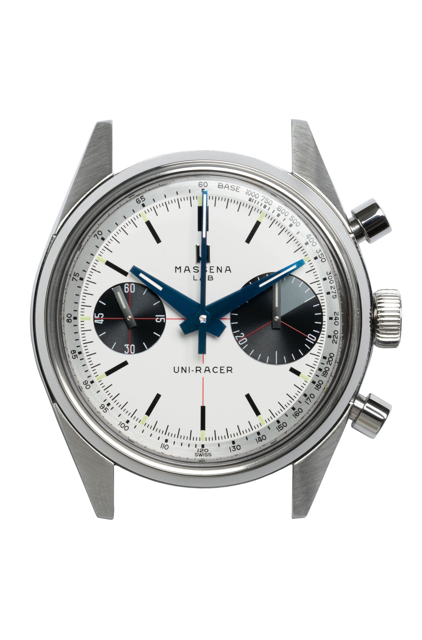 Three years in the making, the Massena LAB Uni-Racer wristwatch is a testament to the art of defying the rules and creating a timepiece informed by the past, but with a “Big Eye”on the present.