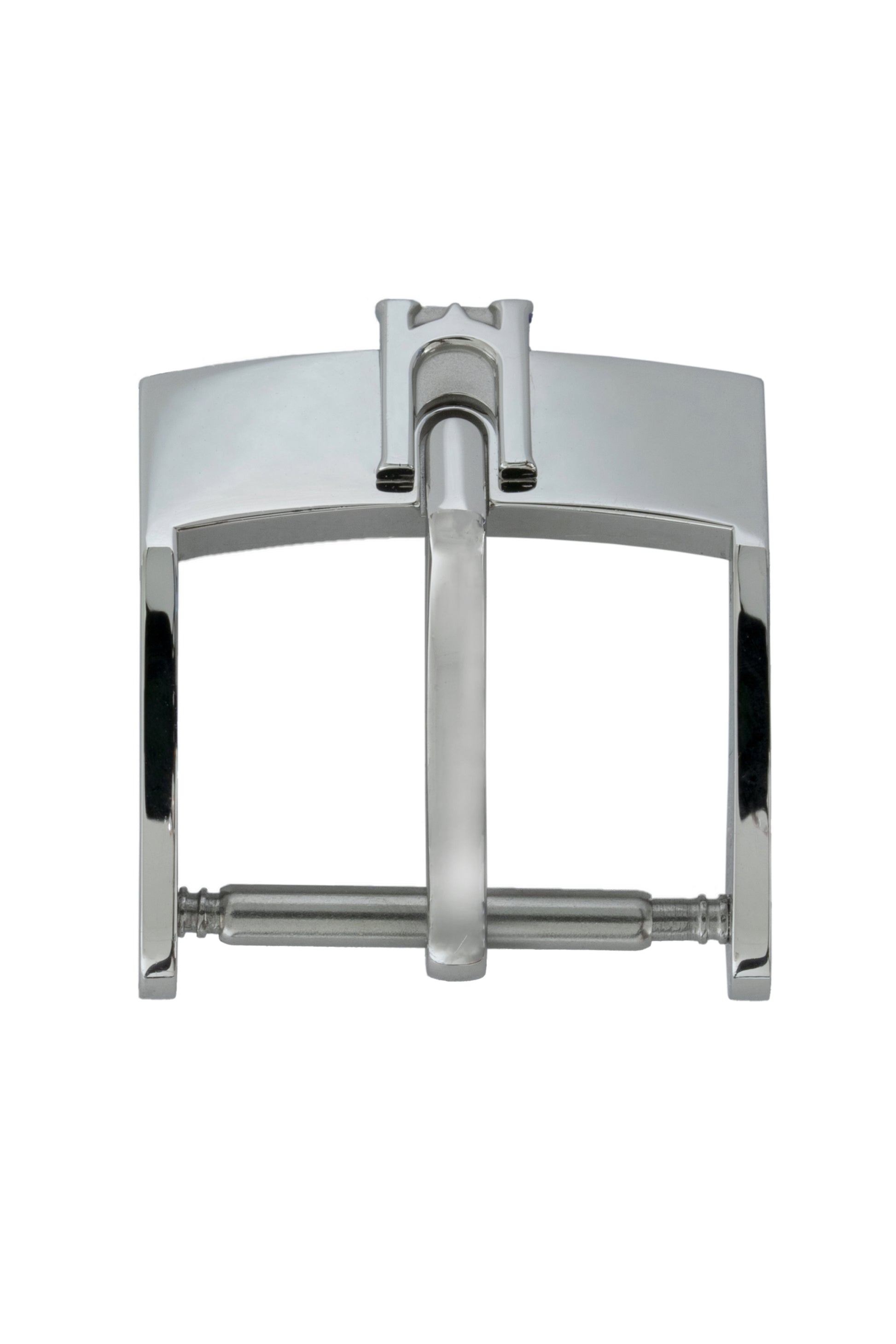 The Massena LAB Uni-Racer watch is outfitted with a signed, stainless steel buckle, made in Switzerland.