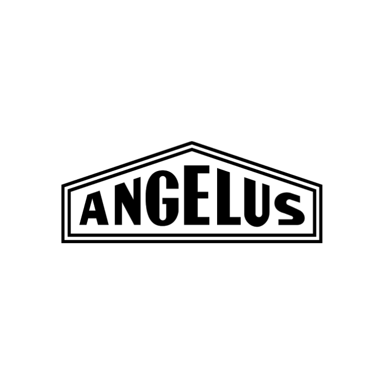 Angelus logo on a black background