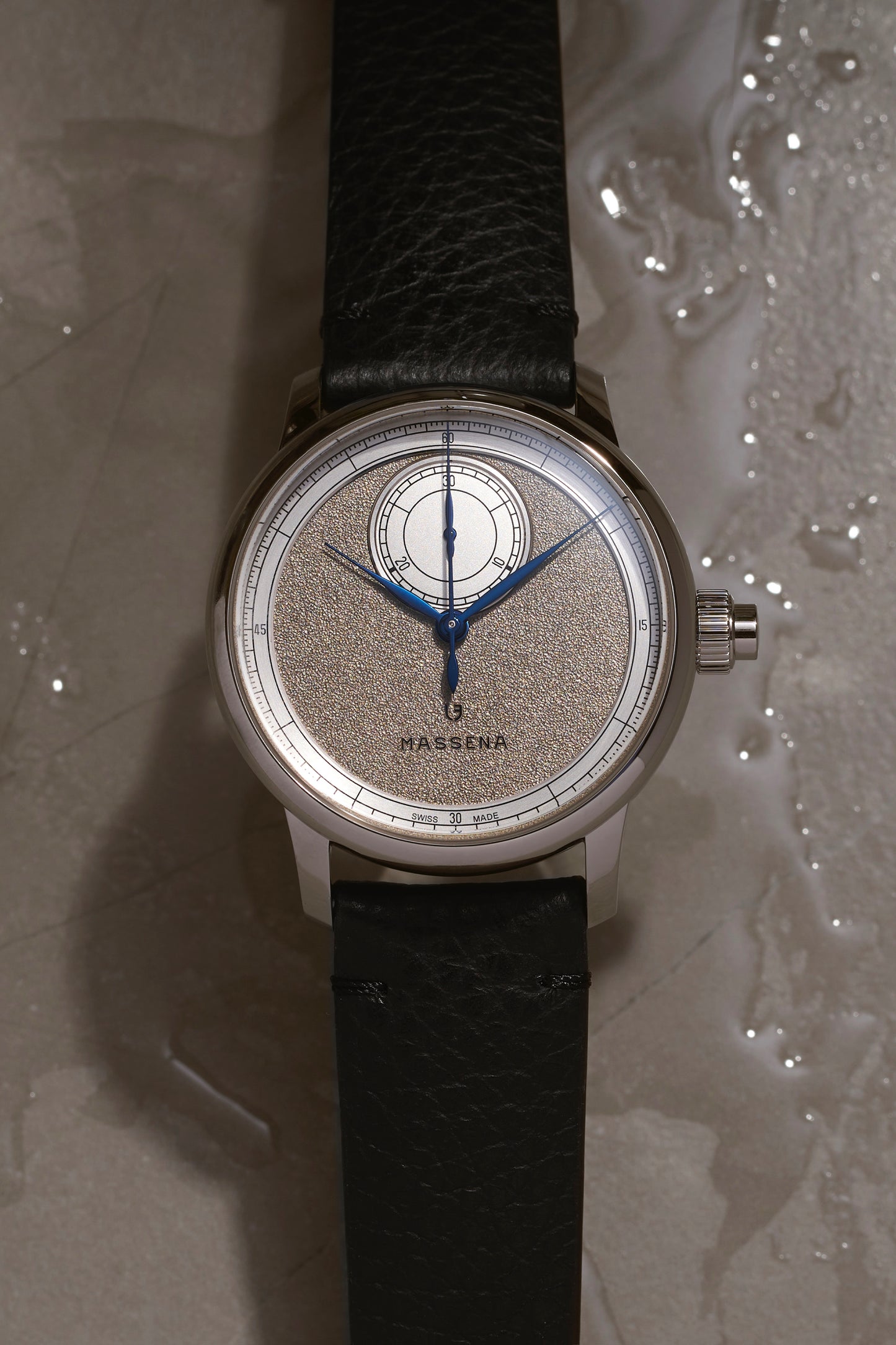Le Chronographe Monopoussoir Louis Erard x Massena LAB - Rhodium