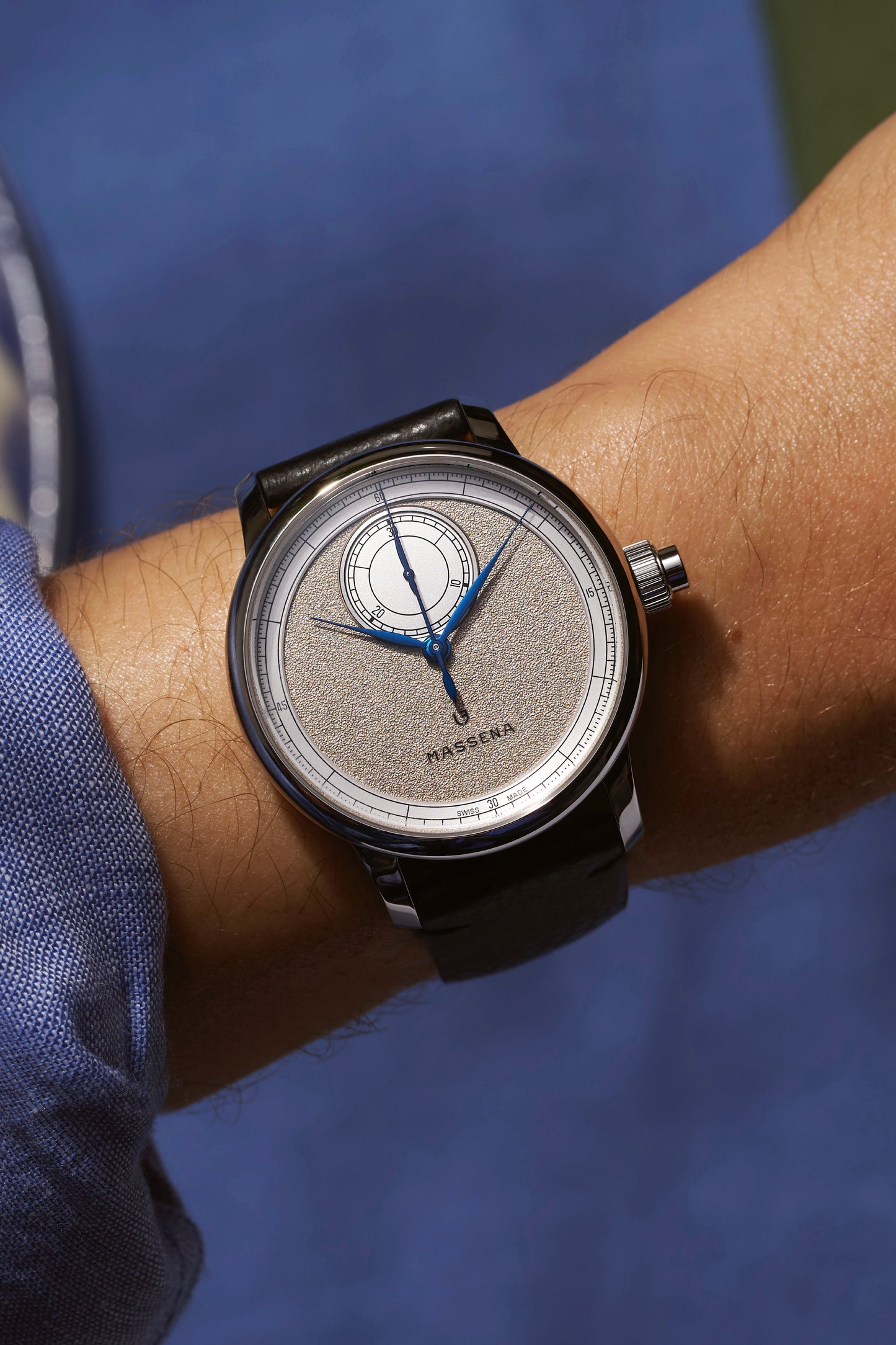 Le Chronographe Monopoussoir Louis Erard x Massena LAB - Rhodium
