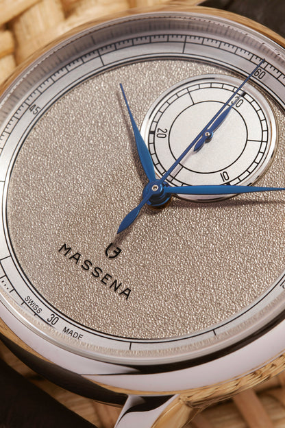 Le Chronographe Monopoussoir Louis Erard x Massena LAB - Rhodium