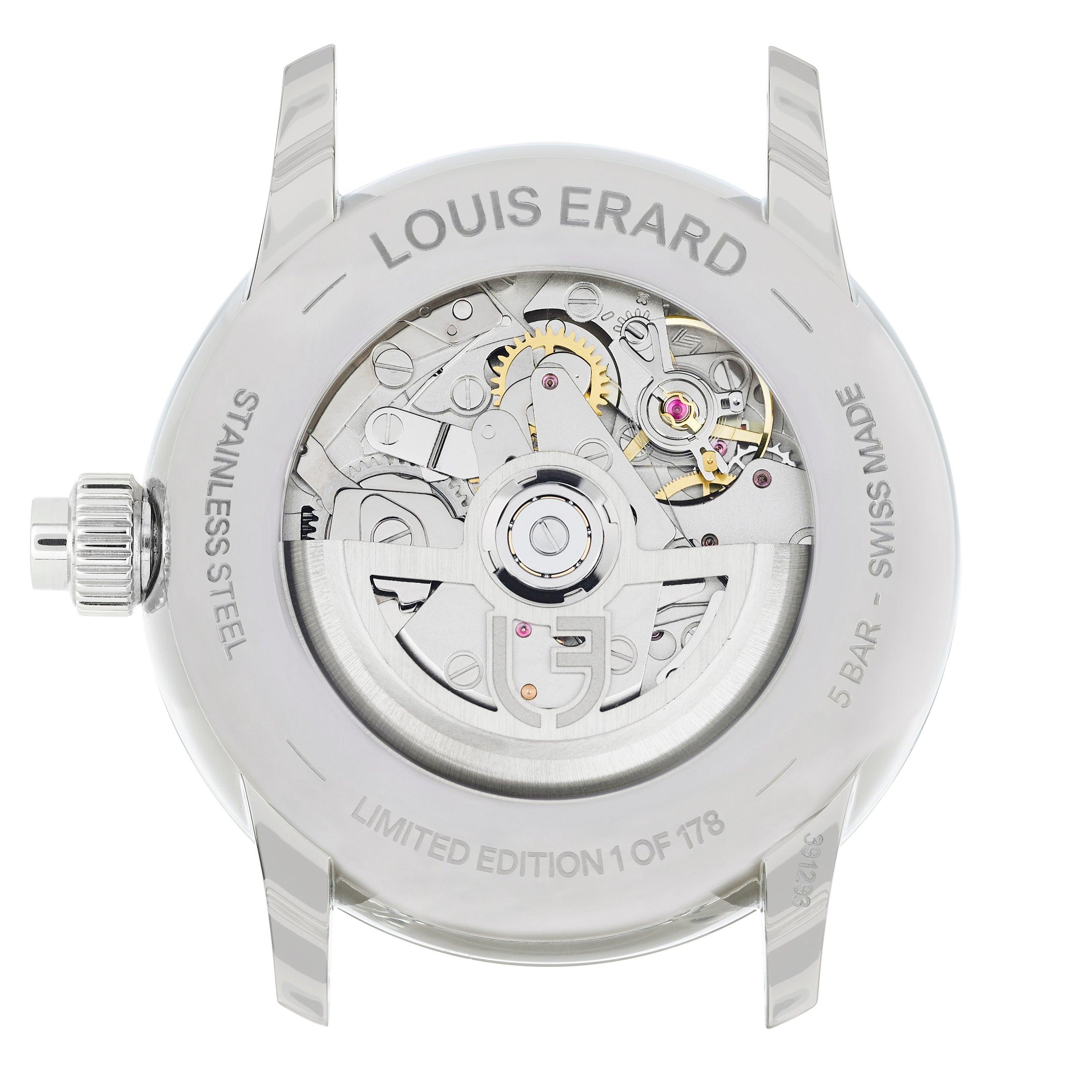 Le Chronographe Monopoussoir Louis Erard x Massena LAB - Rhodium