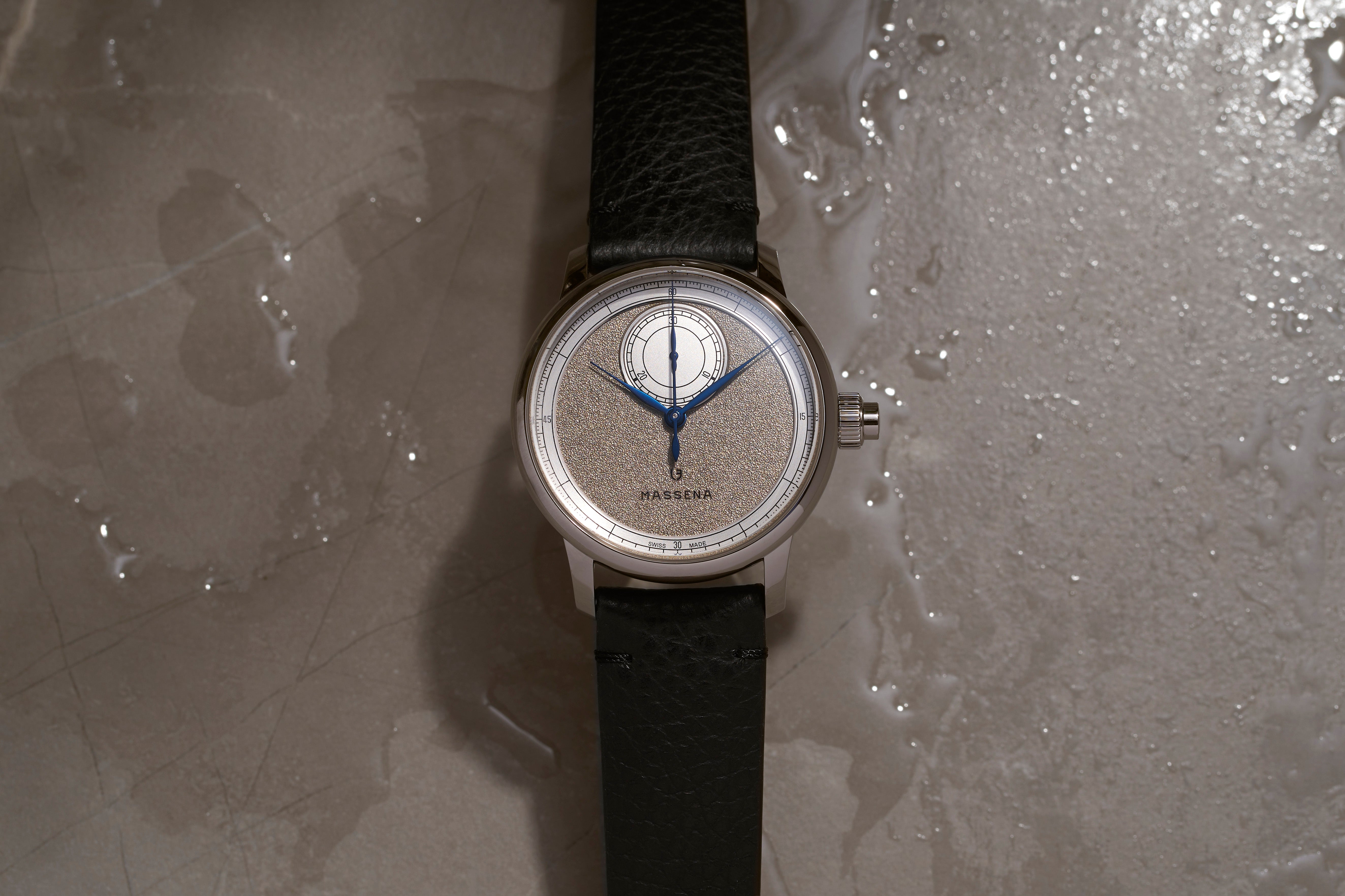 Le Chronographe Monopoussoir Louis Erard x Massena LAB - Rhodium