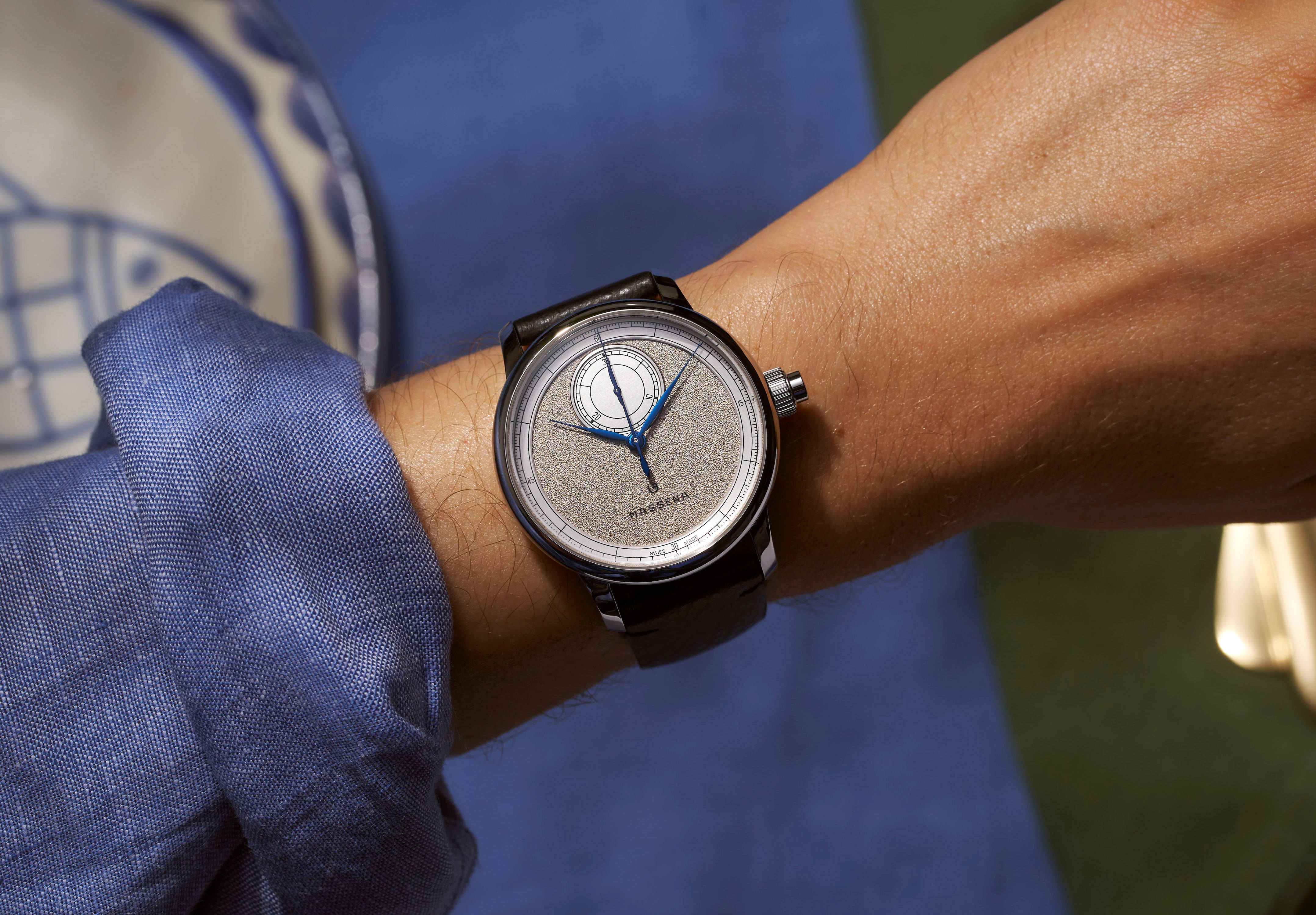 Le Chronographe Monopoussoir Louis Erard x Massena LAB - Rhodium