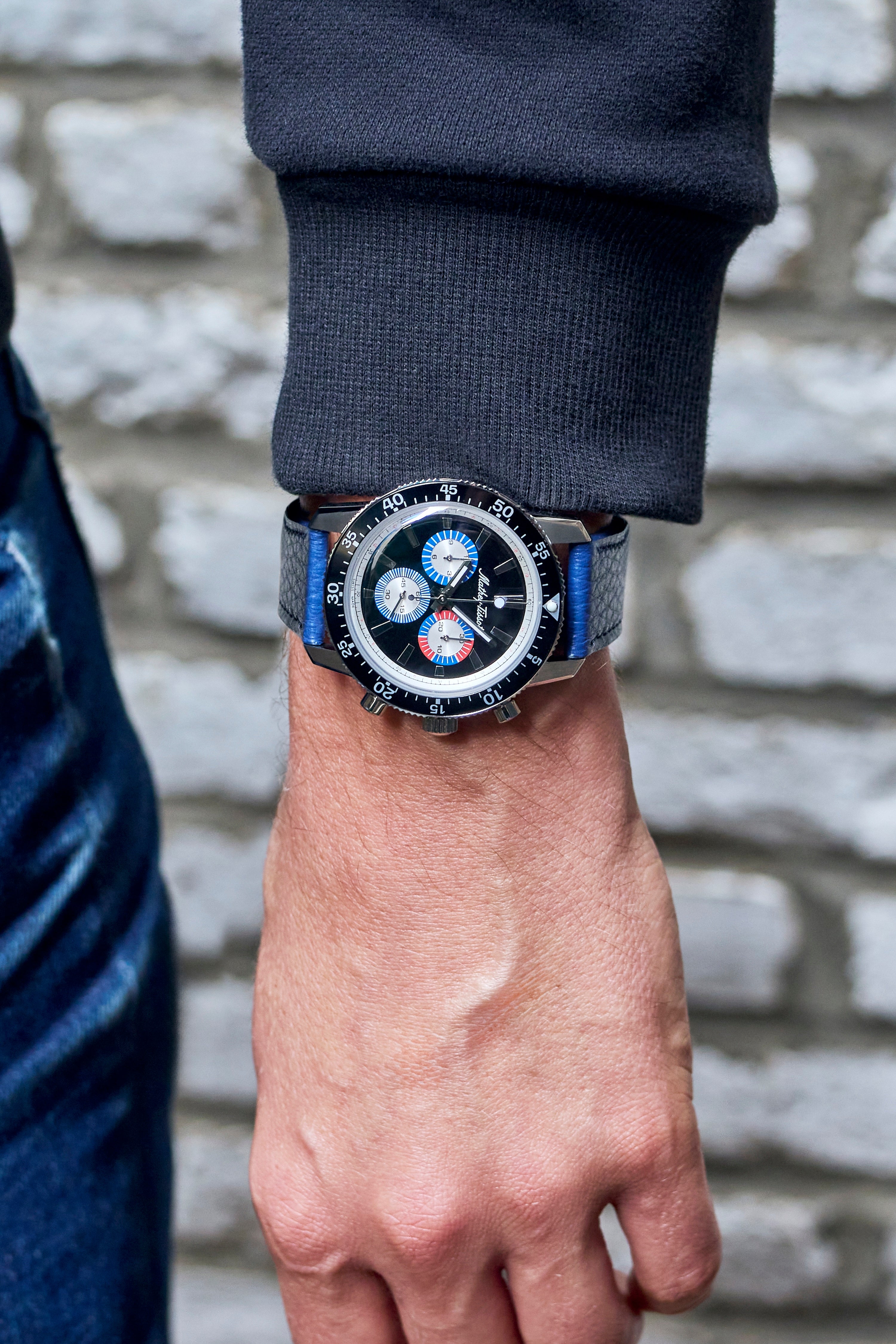 マドンナ ネイビー グラプロ Mathey-Tissot x Massena LAB Chronograph '68