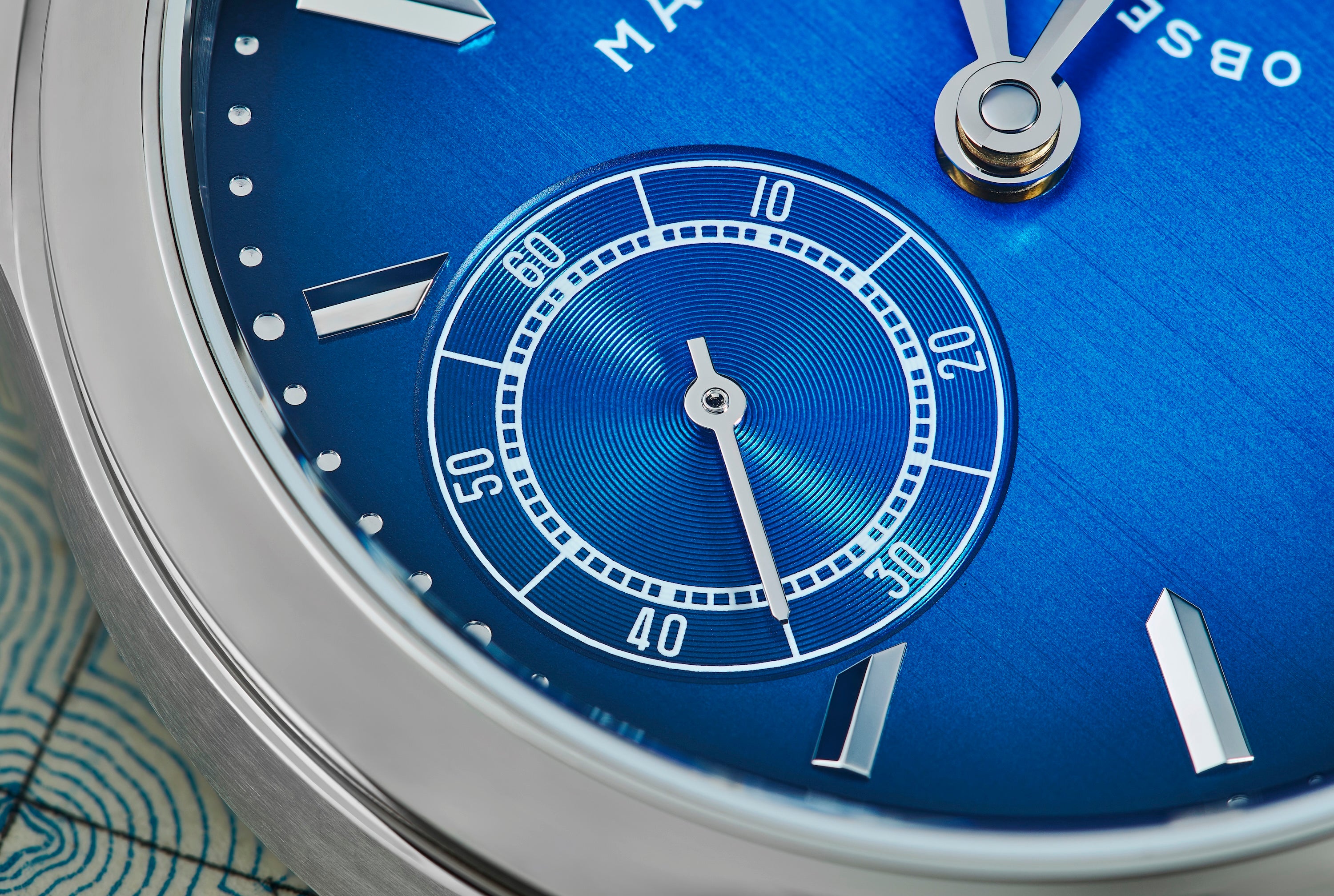 Close up detail shot of the TZ30 by Massena LAB and Raúl Pagès limited edition wristwatch.