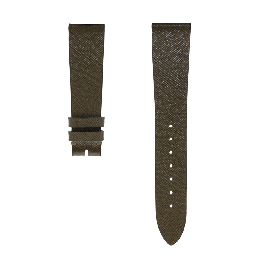 Watch Straps, Saffiano Leather in Hunter Green