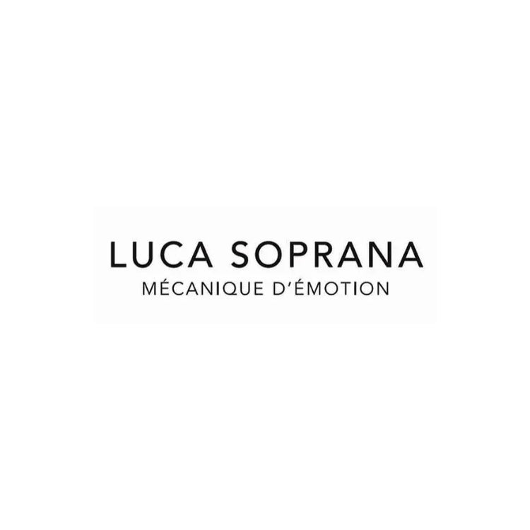 luca soprana logo on a white background