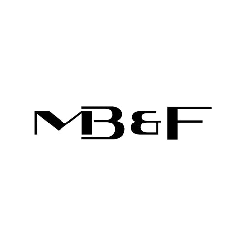 mb&f logo on a white background