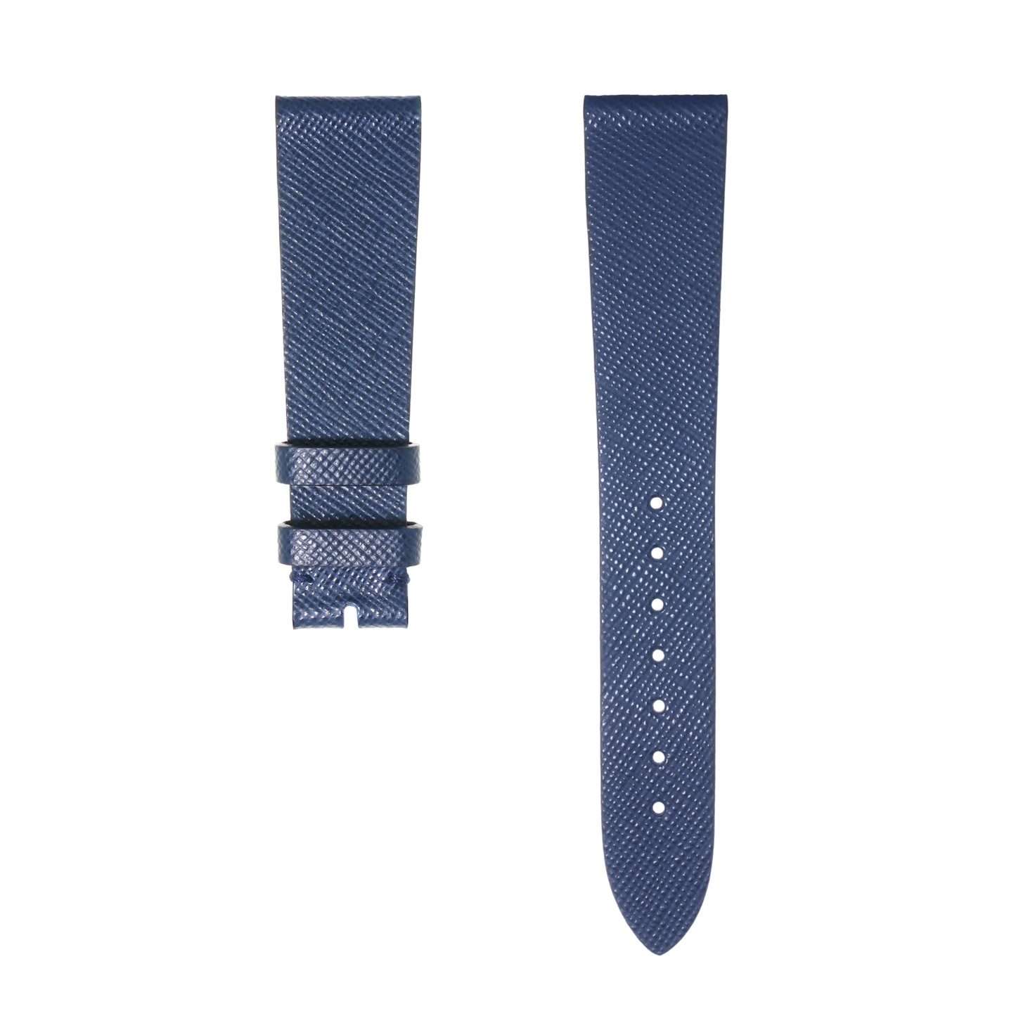 Watch Straps, Saffiano Leather in Bleu Marin