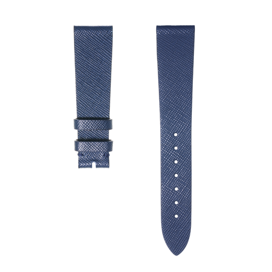 Watch Straps, Saffiano Leather in Bleu Marin