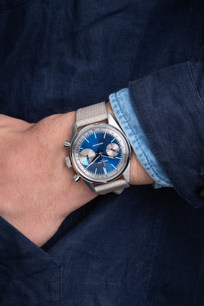 Three years in the making, the Massena LAB Uni-Racer wristwatch is a testament to the art of defying the rules and creating a timepiece informed by the past, but with a “Big Eye”on the present.