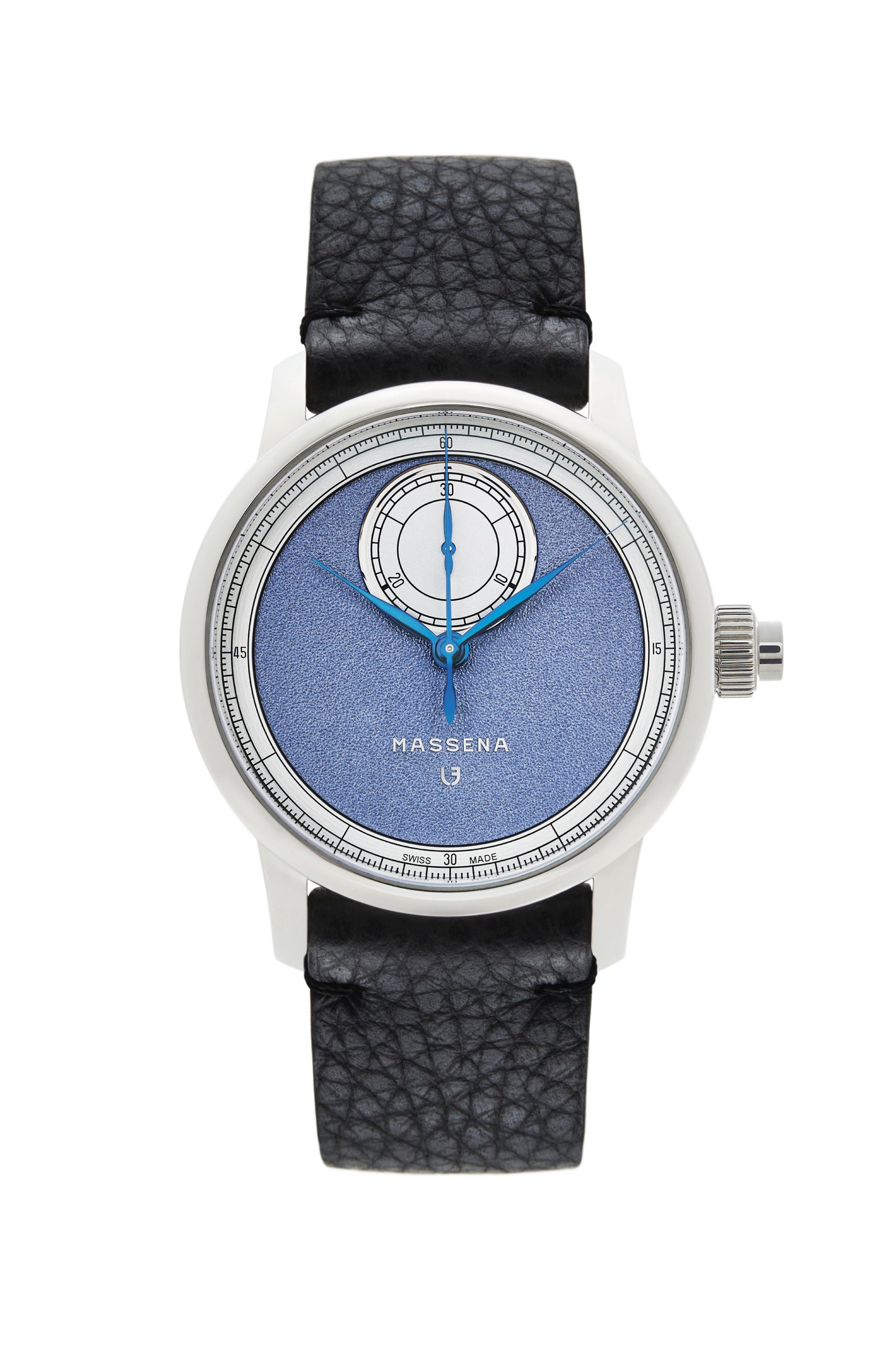 Le Chronographe Monopoussoir Louis Erard x Massena LAB - Bleu de Nîmes