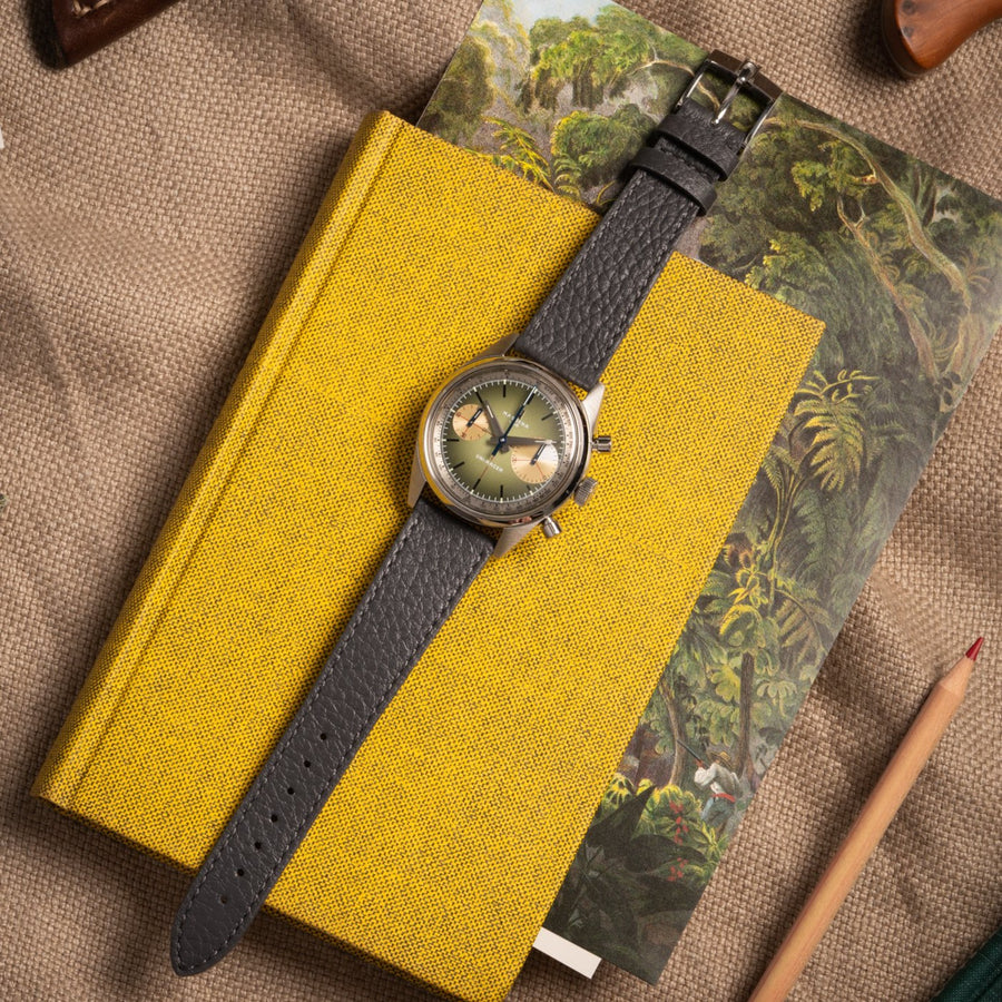 Watch Straps, Deerskin Leather in Charcoal
